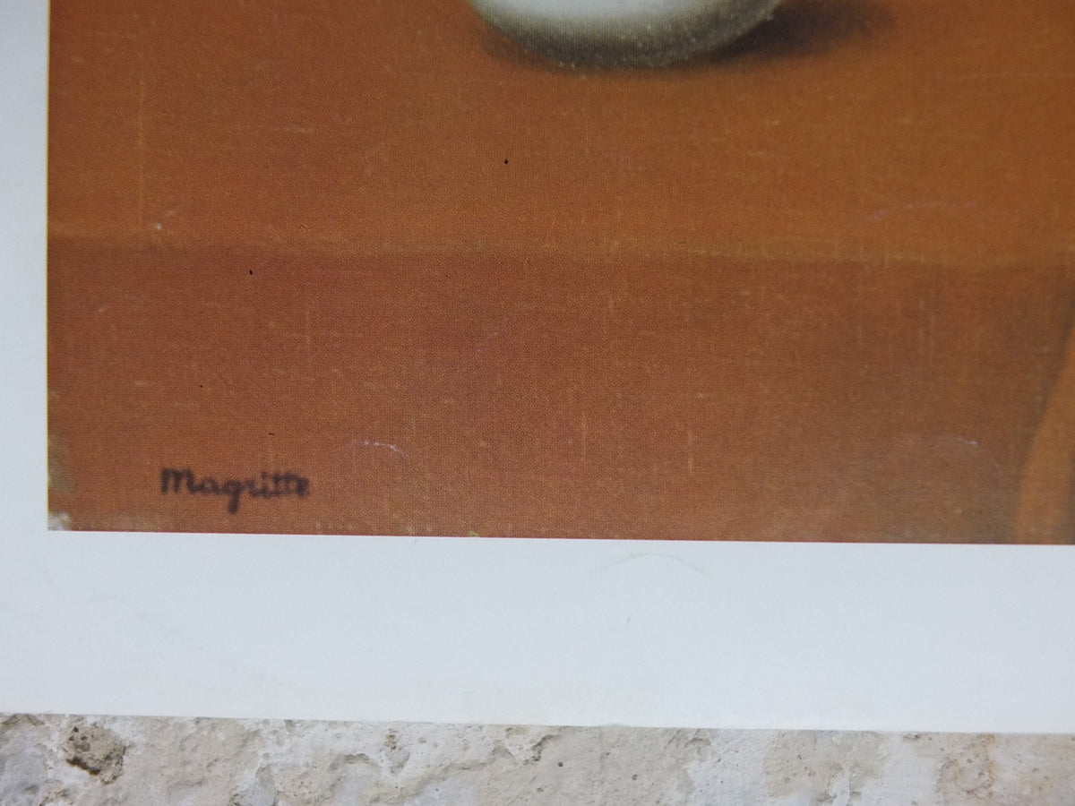 1990s Rene Magritte Poster, La Clairvoyance (Clairvoyance) Magritte The Collection, Louisiana, surrealism, gallery exhibition wall art decor