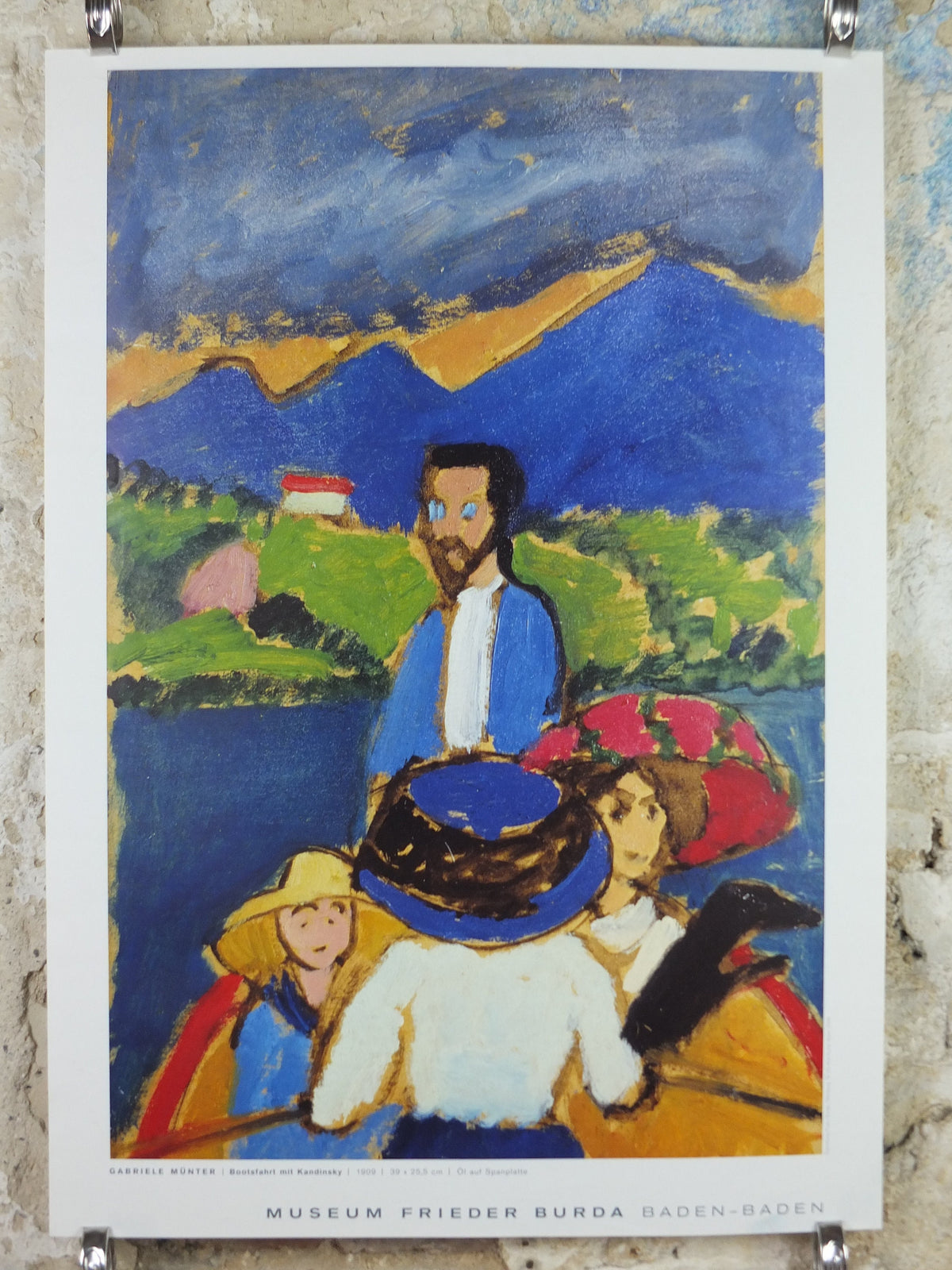 2006 Gabriele Münter Poster, Boat Trip with Kandinsky, 1909 avant-garde Fauvism expressionism, artist gallery exhibition wall art decor