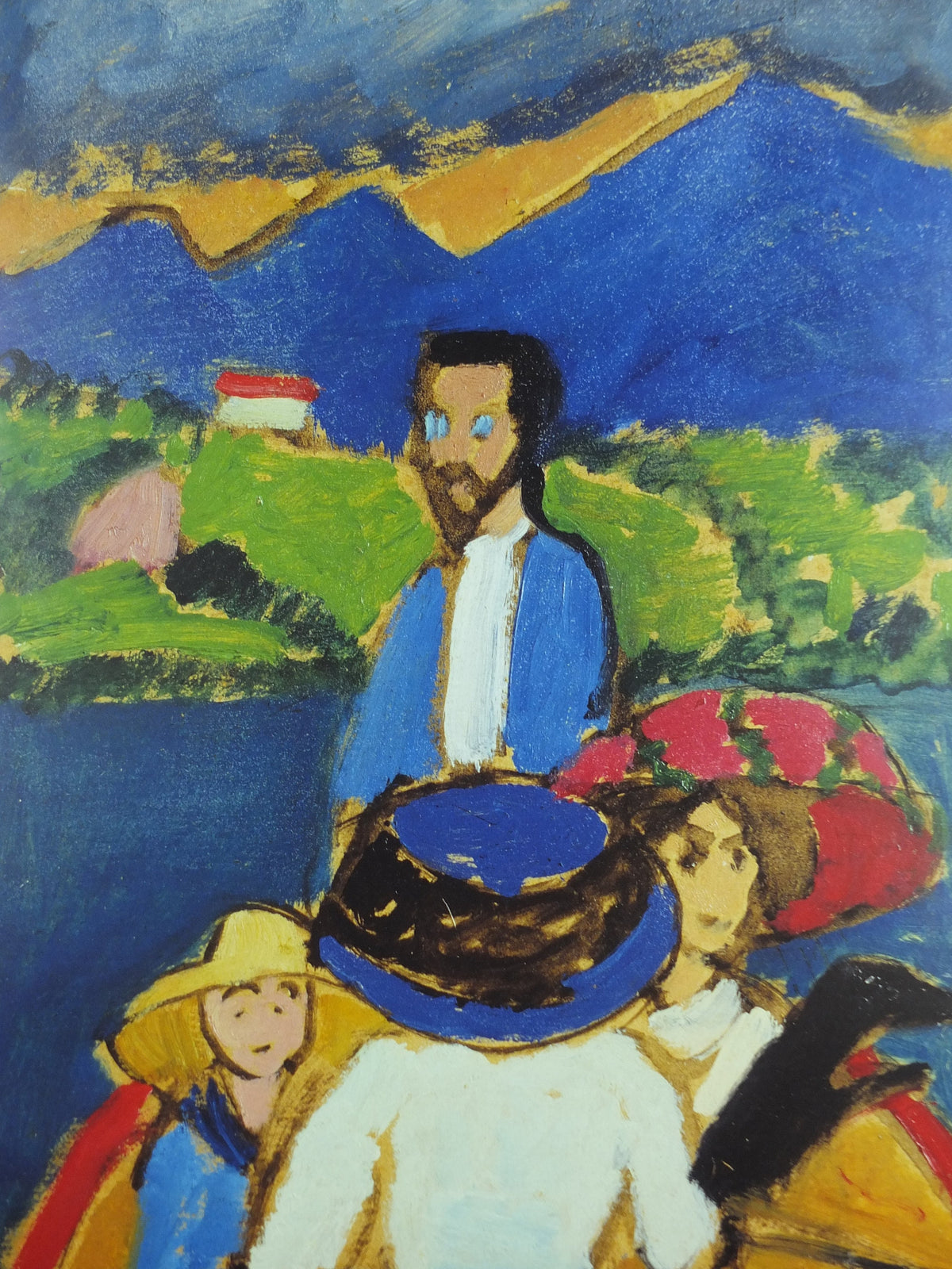 2006 Gabriele Münter Poster, Boat Trip with Kandinsky, 1909 avant-garde Fauvism expressionism, artist gallery exhibition wall art decor