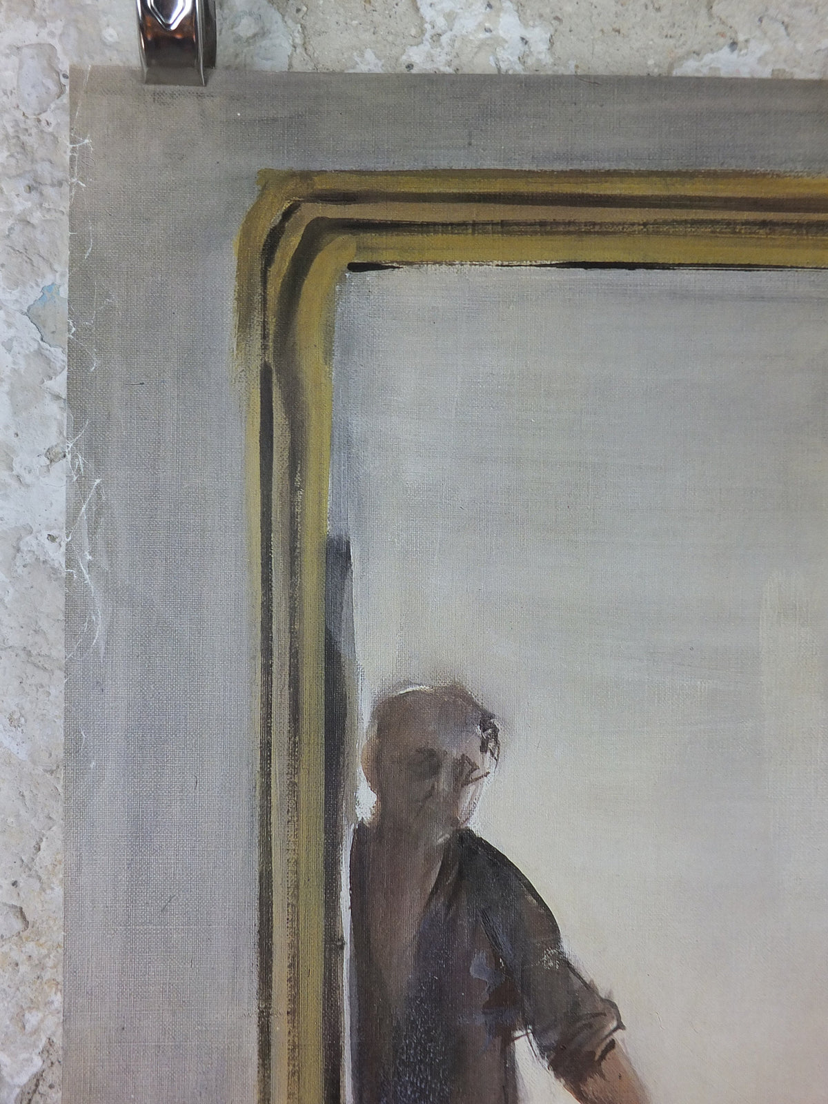 1984 Rodrigo Moynihan Poster, Artist's studio, Galerie Claude Bernard, Paris, Objective Abstraction, gallery exhibition wall art decor