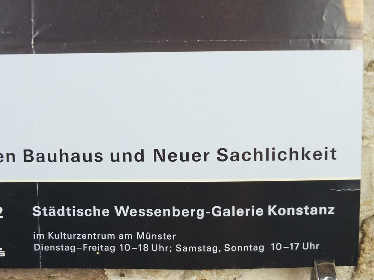 2002 Friedrich Wilhelm Bogler Poster, self portrait in a crumpled landscape, Bauhaus and New Objectivity gallery exhibition, wall art decor