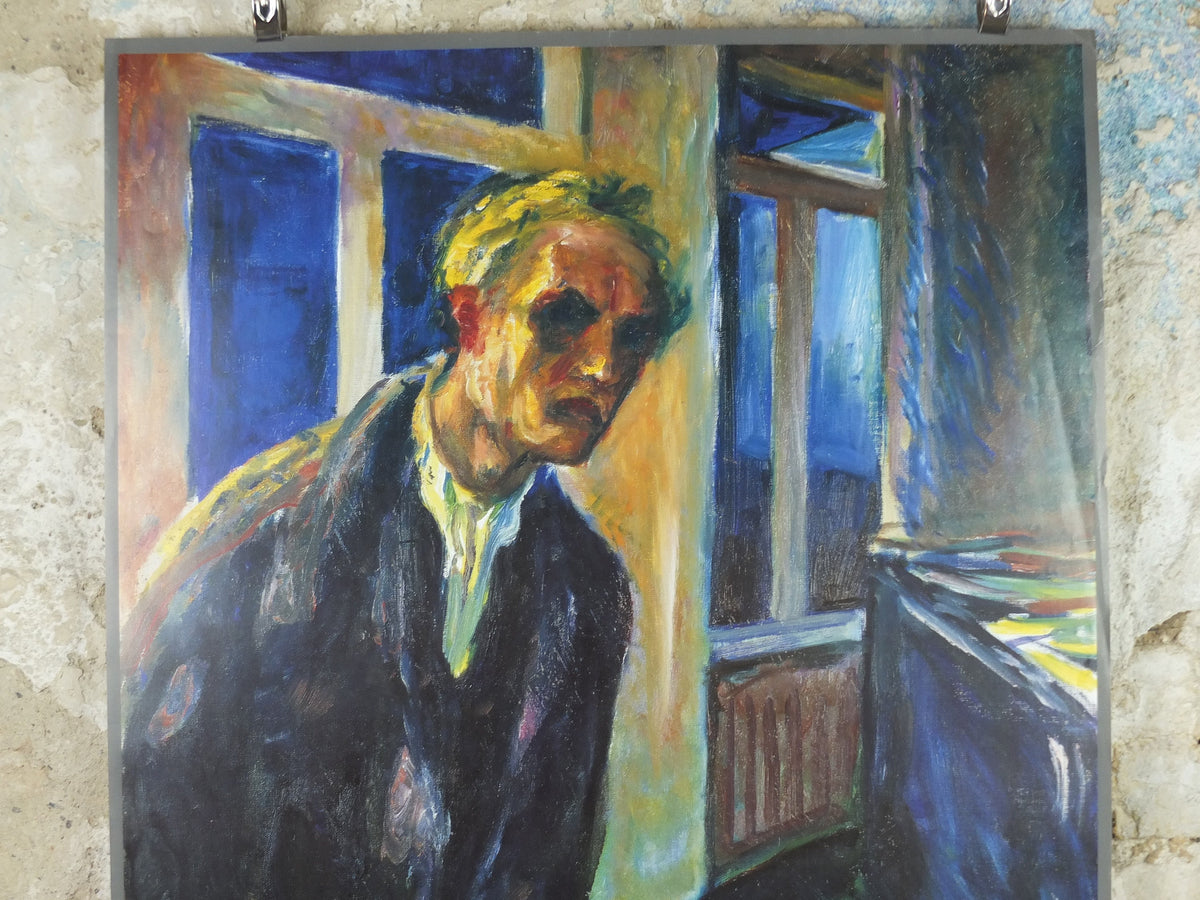 1991 Edvard Munch Poster, The Night Wanderer 1923 1924, Aarhus KunstMuseum, Expressionism, Symbolism, gallery exhibition, wall art decor