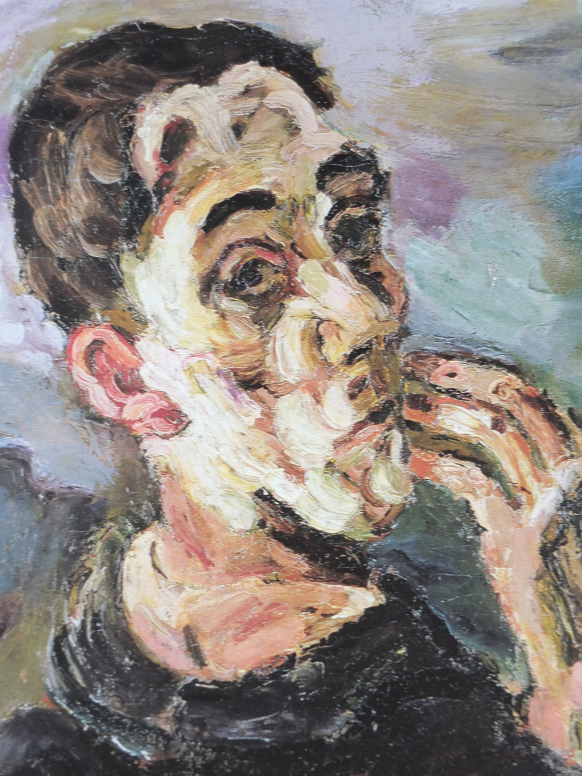 2001 Egon Schiele and Oskar Kokoschka Poster, self portraits 1919 1911, one hand to face, Expressionism gallery exhibition, wall art decor