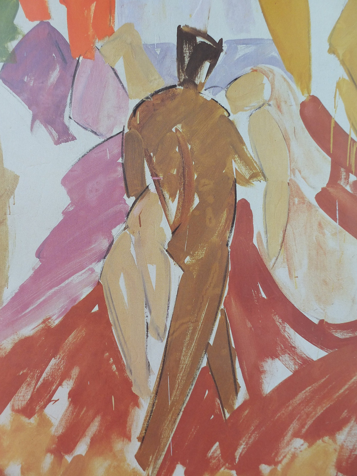1987 Edvard Weie Poster, Faun og nymfe, Aarhus Kunstmuseum, Danish Modernism and modern art, artist gallery exhibition, wall art decor