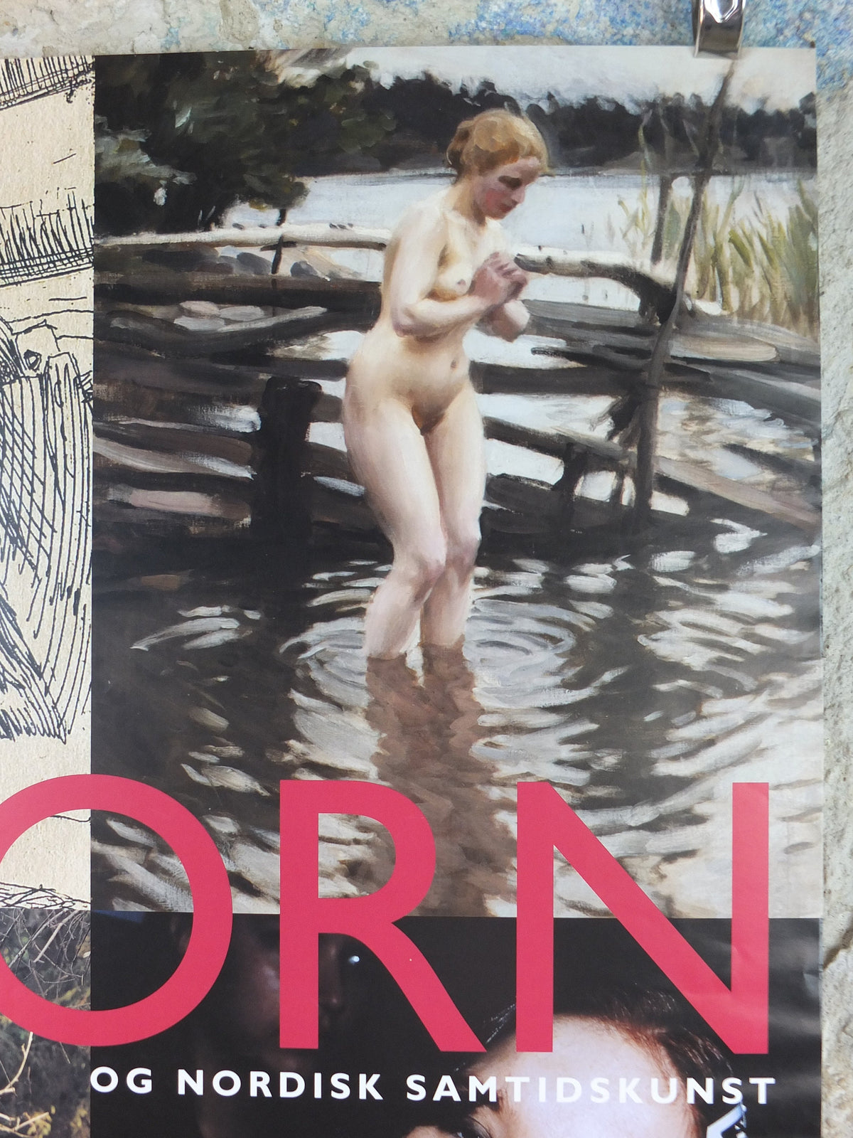 2004 Anders Zorn Poster, og nordisk samkidskunst Arken Copenhagen, Nordic Contemperory Modern Art, artist gallery exhibition, wall art decor