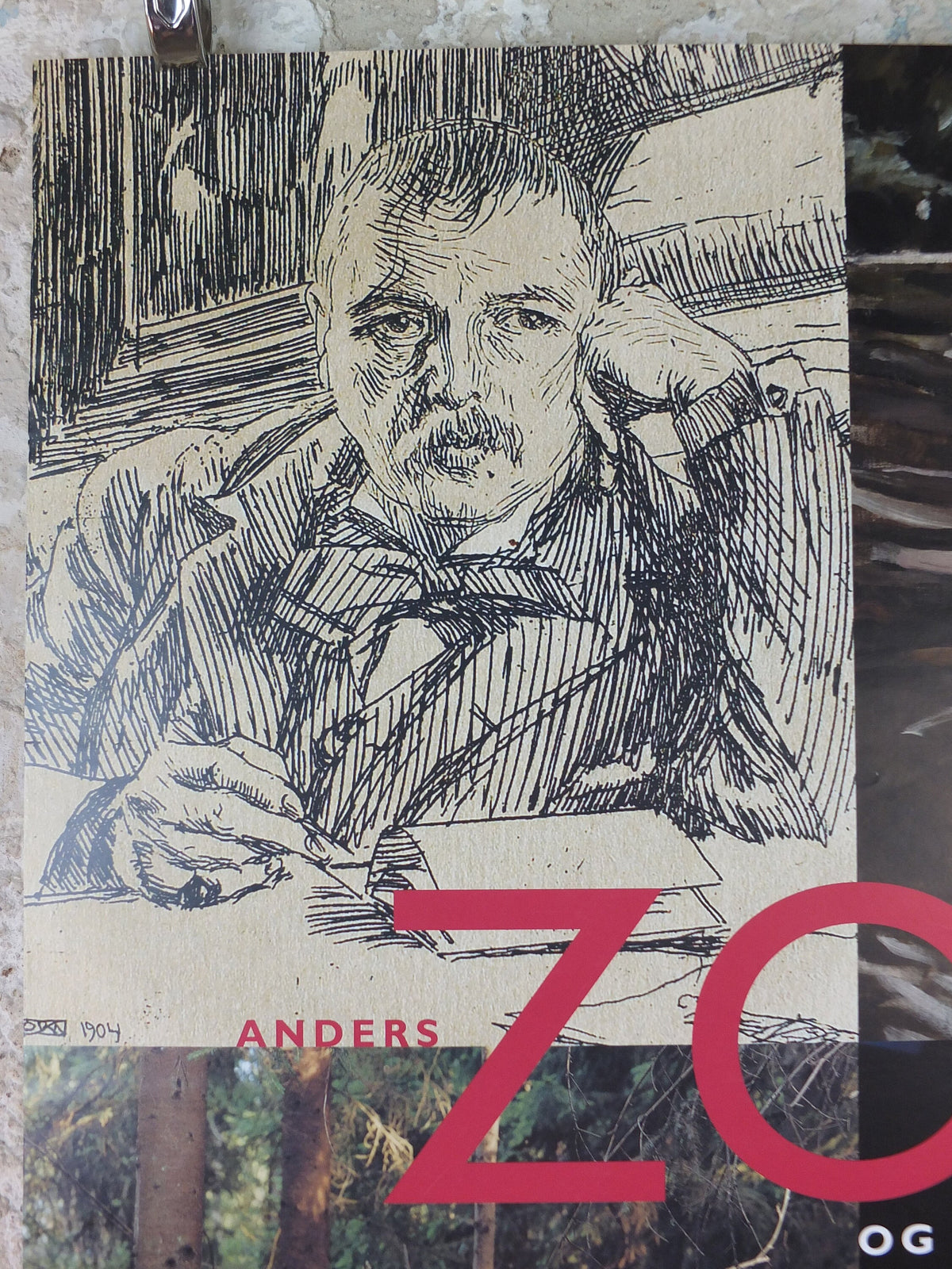 2004 Anders Zorn Poster, og nordisk samkidskunst Arken Copenhagen, Nordic Contemperory Modern Art, artist gallery exhibition, wall art decor