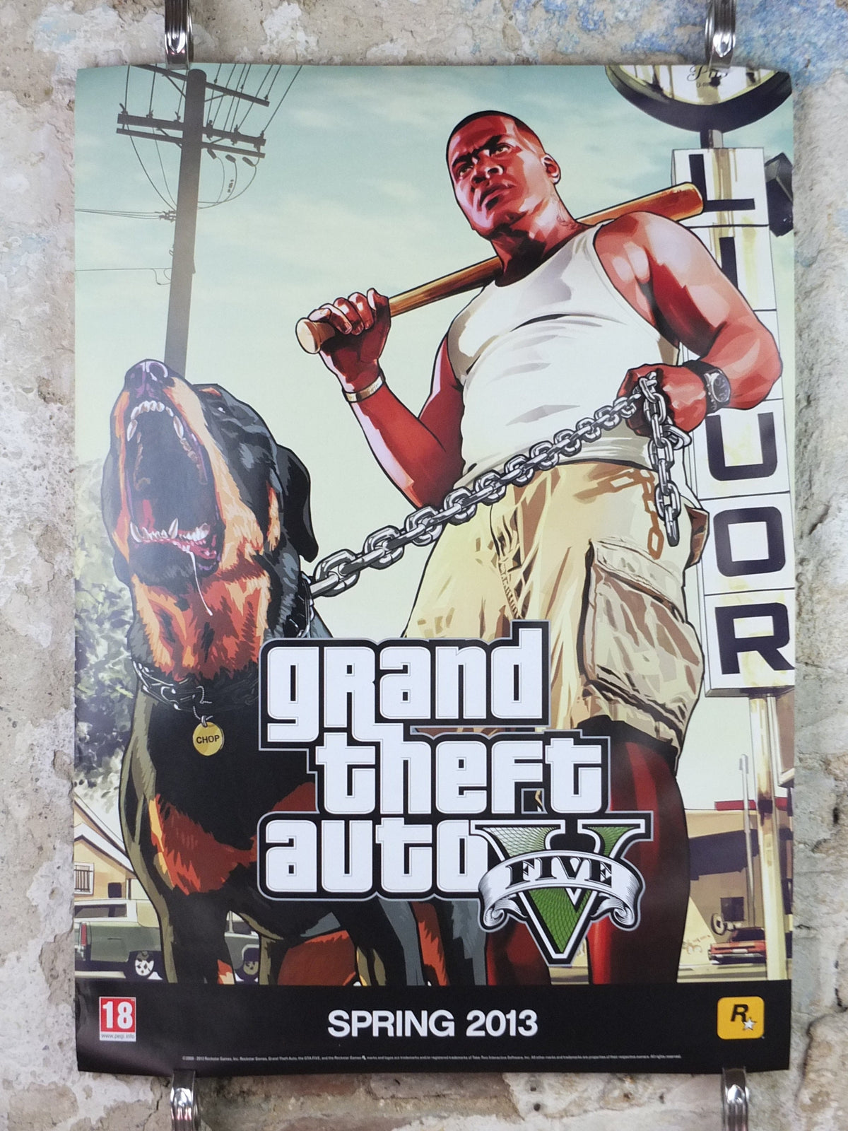 Original Grand Theft Auto V Poster, from Rockstar Games, double sided original advertising artworks, GTA GTA5 GTAV wall art decor
