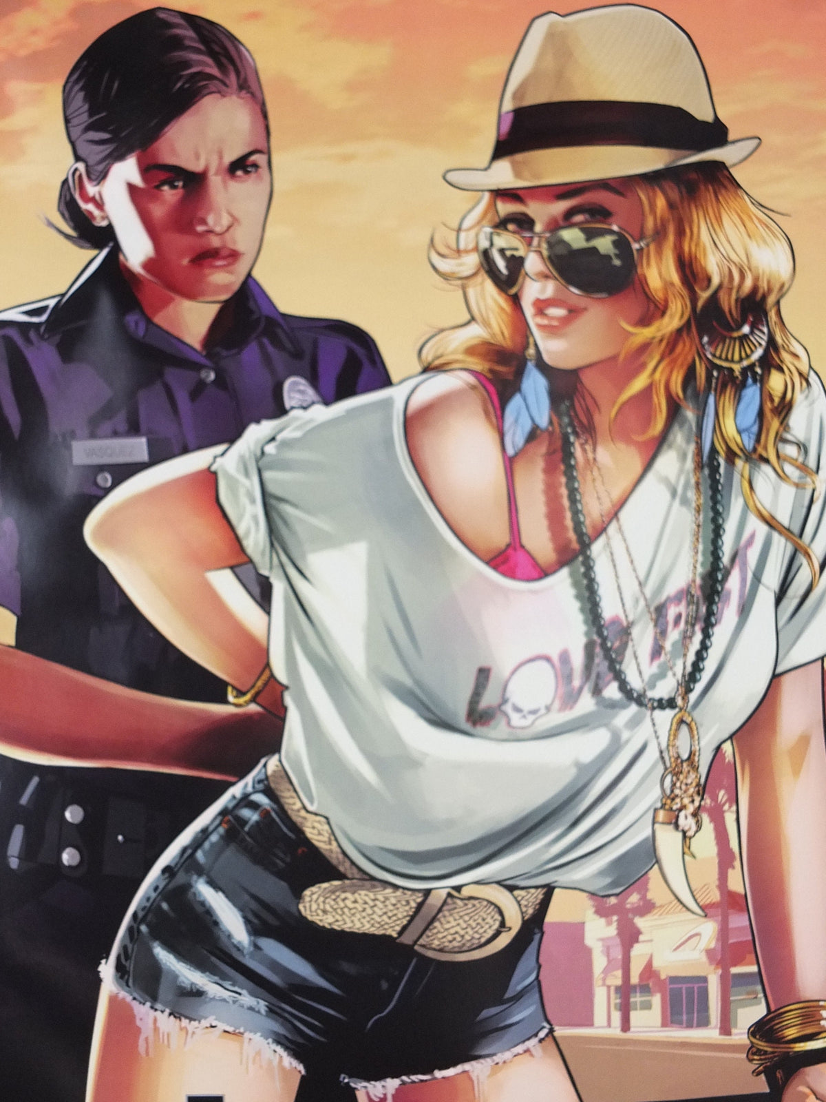 Original Grand Theft Auto V Poster, from Rockstar Games, double sided original advertising artworks, GTA GTA5 GTAV wall art decor