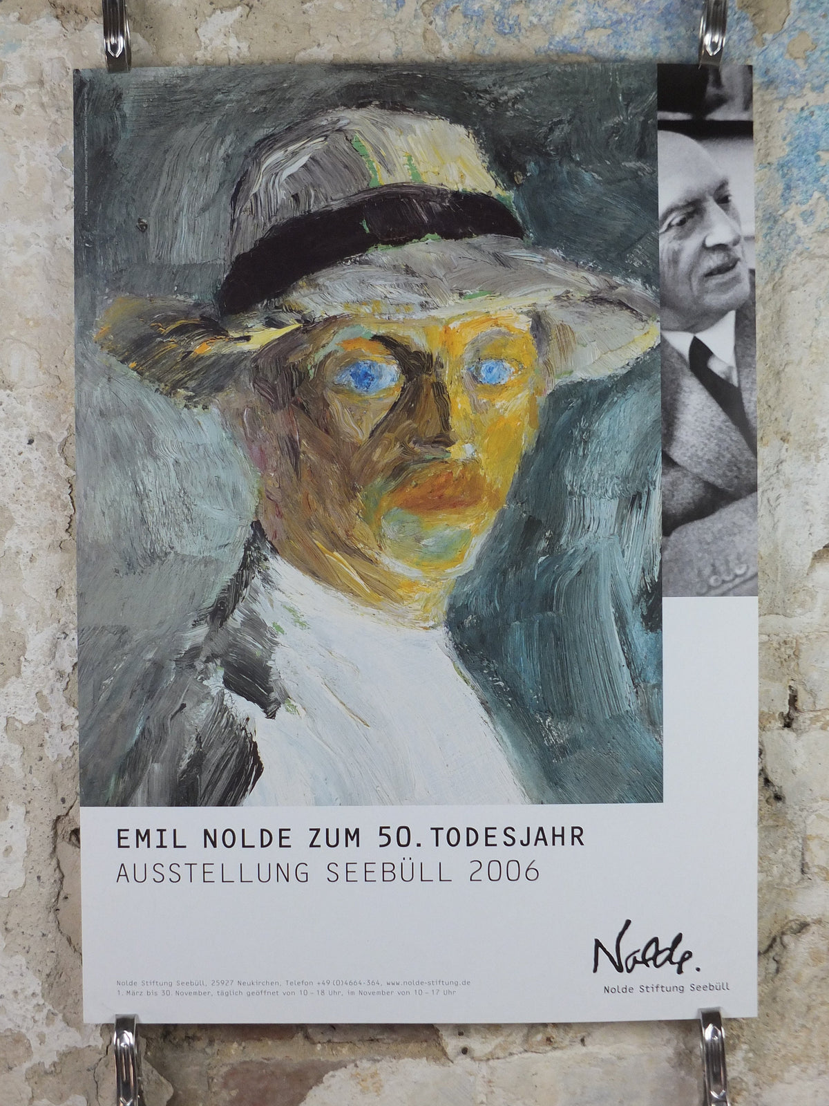 2006 Emil Nolde Poster, Self portrait, Berlin Succession, Die Brücke expressionist, Blaue Reiter, artist gallery exhibition, wall art decor