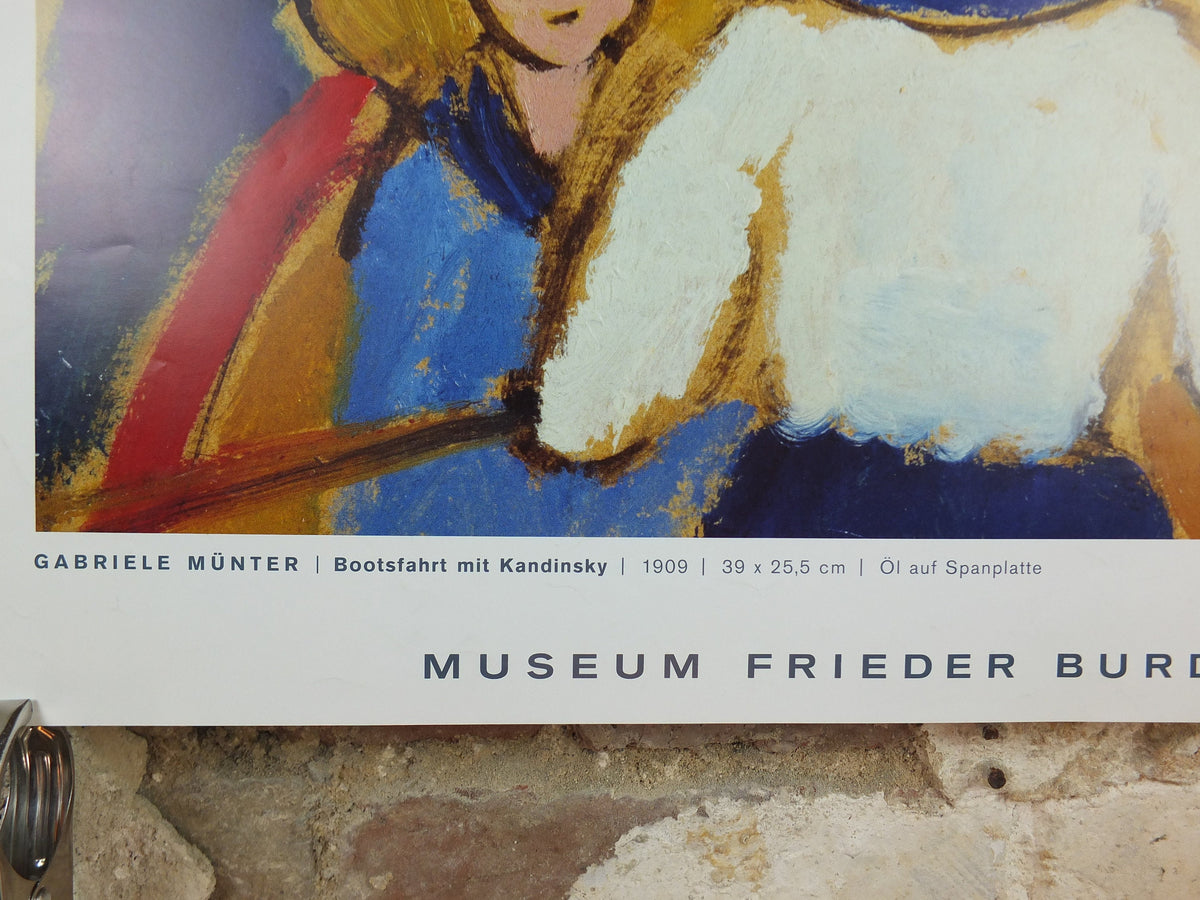 2006 Gabriele Münter Poster, Boat Trip with Kandinsky, 1909 avant-garde Fauvism expressionism, artist gallery exhibition wall art decor