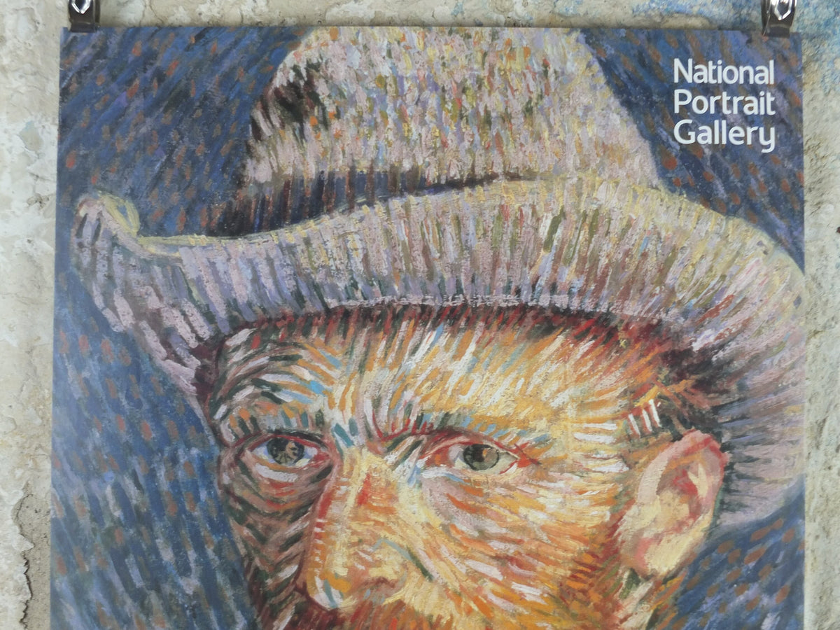2005 Vincent Van Gogh Poster, "Self portrait in Felt Hat", National Portrait Gallery, Post-Impressionism gallery exhibition, wall art decor