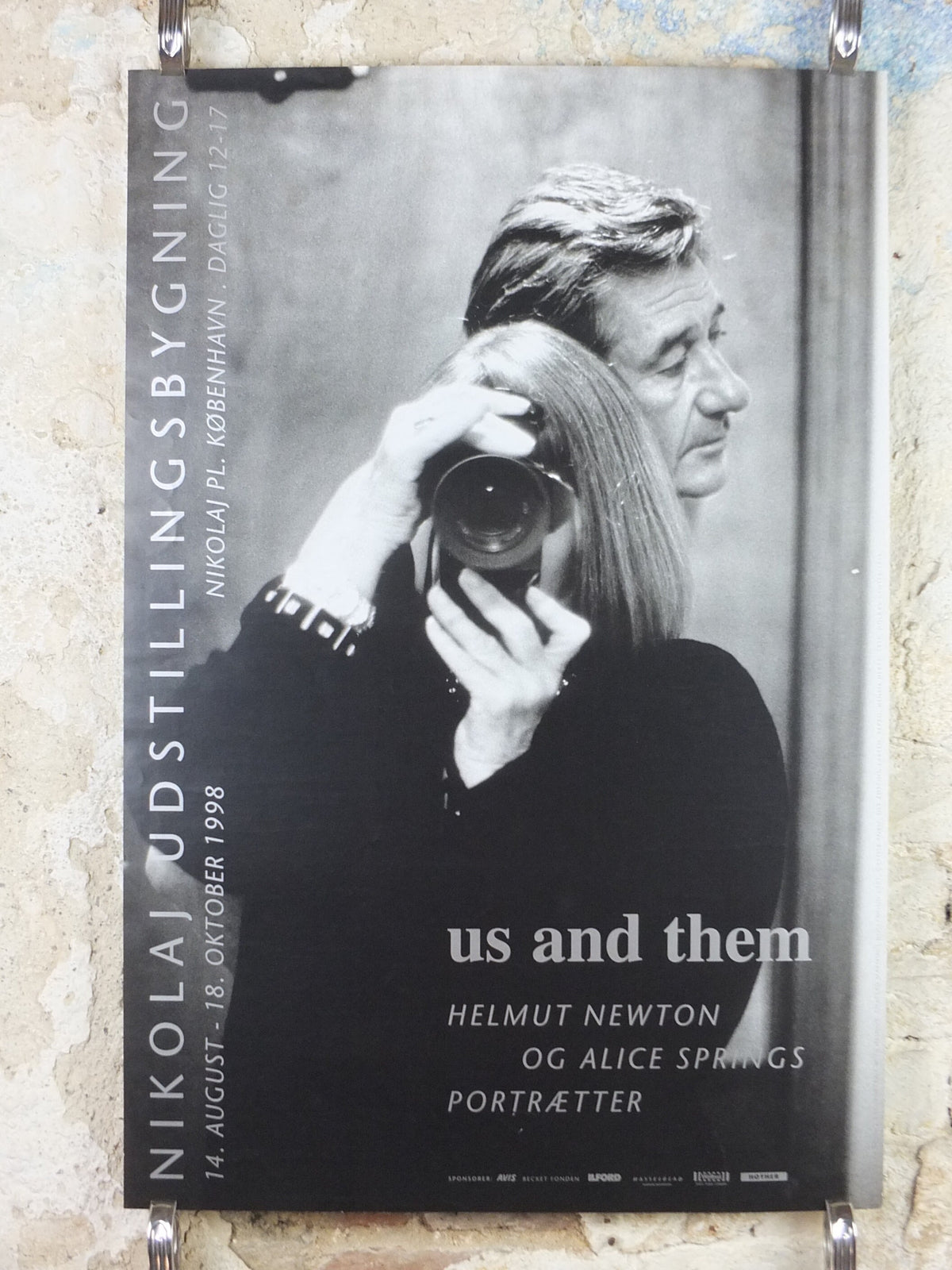 1998 Helmut Newton Poster, Us and Them, Helmut Newton and June Newton, "Alice Springs", Photography, gallery exhibition, wall art decor