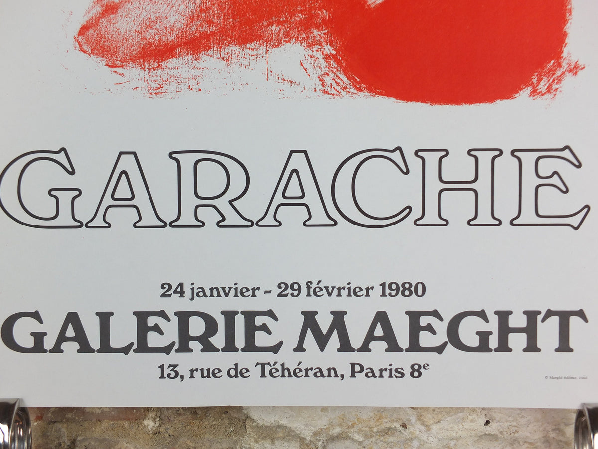 1980 Claude Garache Poster, female nude, Galerie Maeght, amazing condition, Pop Art, gallery exhibition, wall art decor