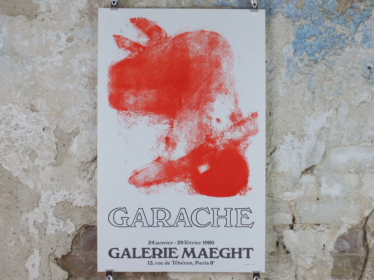 1980 Claude Garache Poster, female nude, Galerie Maeght, amazing condition, Pop Art, gallery exhibition, wall art decor