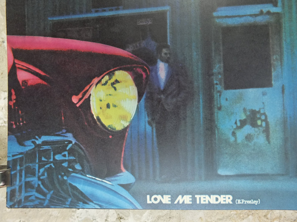 1980s Fiorucci rare Poster, Love me Tender, by E. Van Hees, cut off jeans, Italian fashion label, attitude advertising retro wall art decor