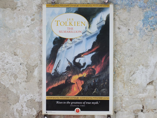 1992 Vintage Tolkien Centenary The Silmarillion Poster, The Fall of Gondolin, John Howe, illustration print wall art decor