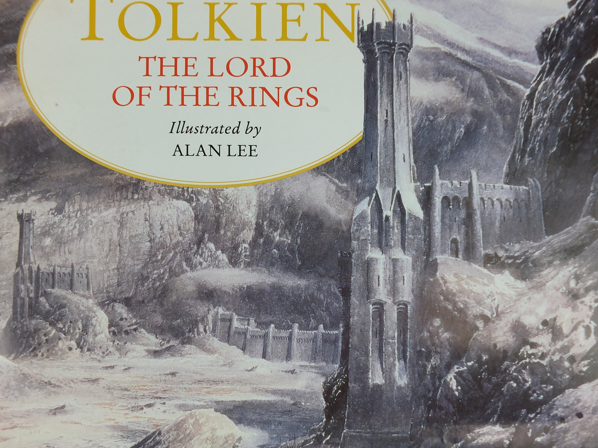 1992 Vintage Tolkien Centenary Lord of the Rings Poster, The Black Gate, Alan Lee, Harper Collins, illustration print wall art decor