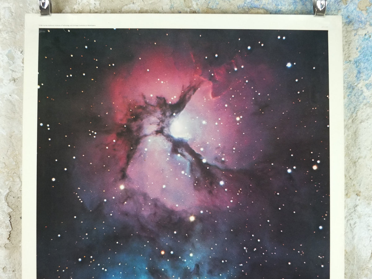 1961 Trifid Nebula in Sagitterius Poster, NGC 6514 California Institute of Technology and Carnegie Institution, Hale Observatories wall art