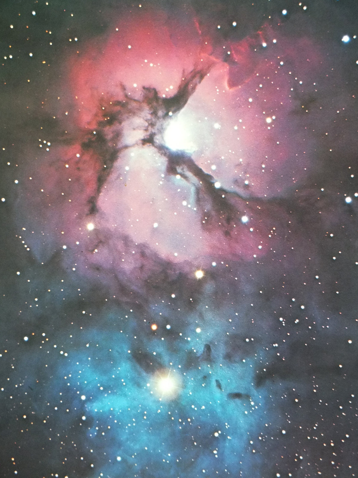 1961 Trifid Nebula in Sagitterius Poster, NGC 6514 California Institute of Technology and Carnegie Institution, Hale Observatories wall art