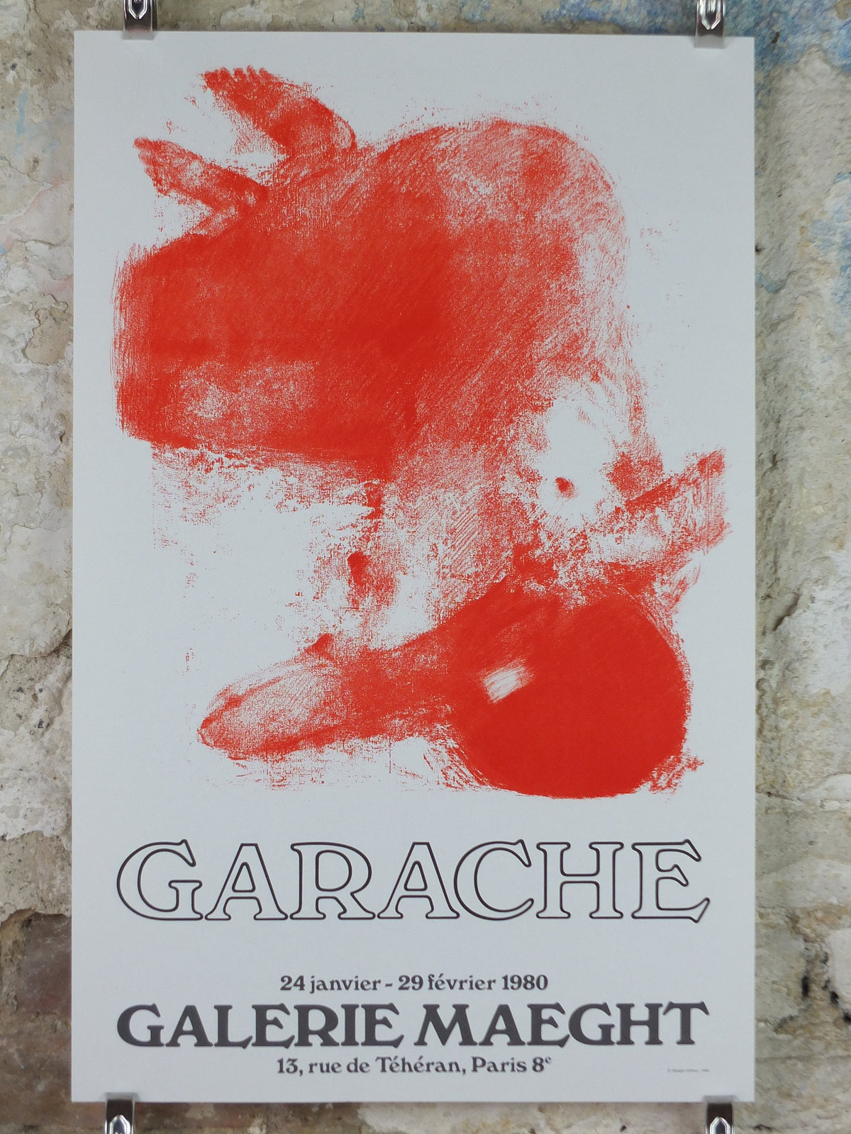 1980 Claude Garache Poster, female nude, Galerie Maeght, amazing condition, Pop Art, gallery exhibition, wall art decor