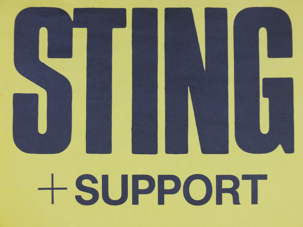 1988 Sting Poster, from the Roskilde Music Festival in Denmark, Police, rock, jazz, reggae, classical, new age, band music, wall art decor