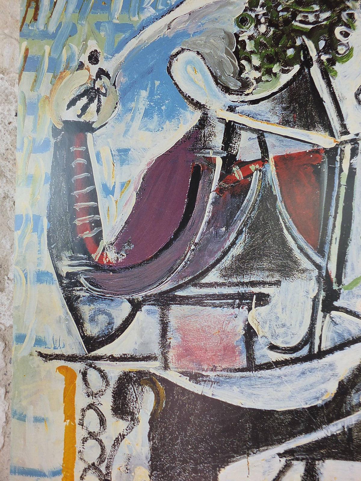 2000 Pablo Picasso Poster, Man with Pipe 1969, Bank of Austria Kunstforum, later work, Arte Joven, artist gallery exhibition, wall art decor