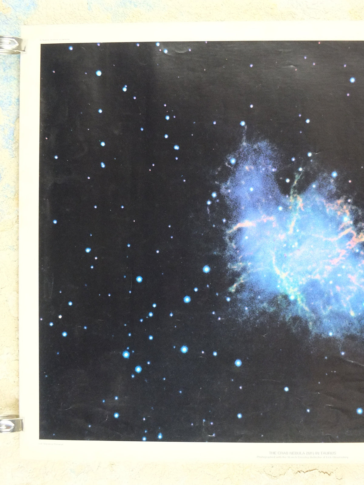 1960s The Crab Nebula in Taurus Poster, M1, Regents, University of California, Lick Observatory, wall art decor