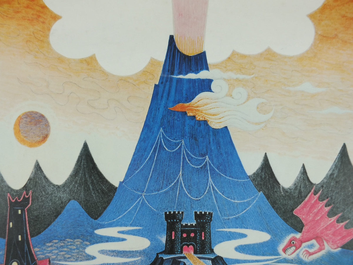 1981 Lord of the Rings Poster, J.R.R. Tolkien by Eric Fraser, BBC Radio 4 fantasy, Middle Earth, Brian Sibley, 26 episodes, wall art decor