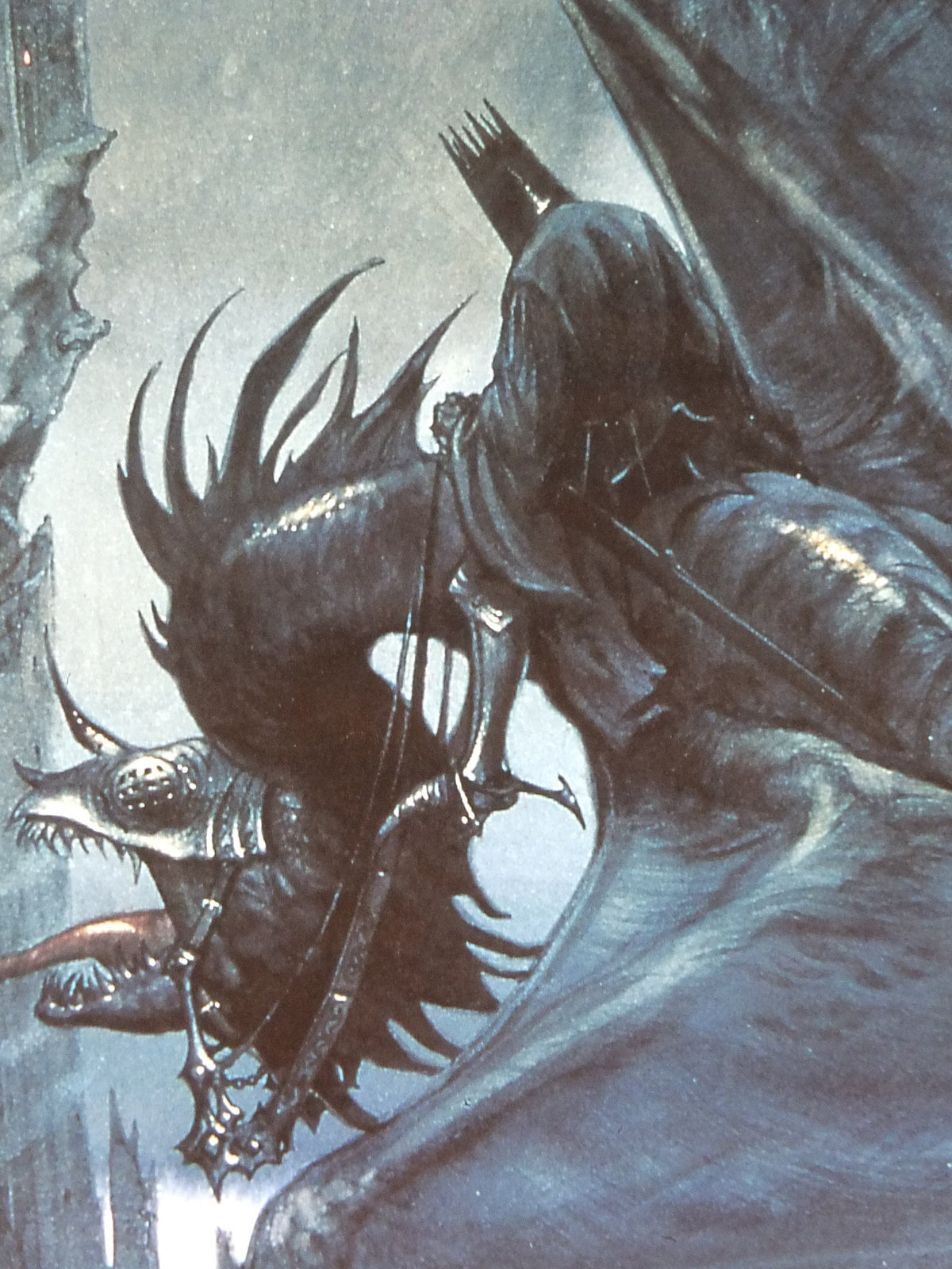 1996 The Dark Tower and Nazgul Poster, by John Howe, from 999 Games, Ringwraiths, Middle Earth, Lord of the Rings, print wall art decor