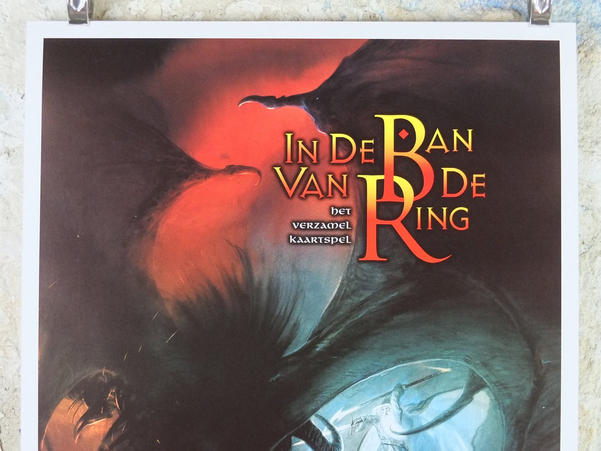 Signed Balrog and Gandalf Poster, by John Howe 1996, Limited Edition 107/166, from 999 Games, Khazad-dum, Lord of the Rings, wall art decor