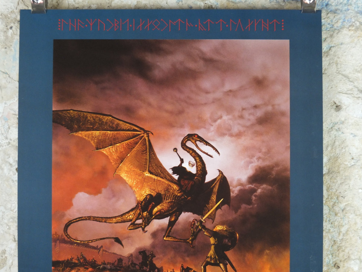 1999 Éowyn and the Lord of the Nazgul poster Poster, Ted Nasmith, Witchking of Angmar, Middle Earth, Lord of the Rings, print wall art decor