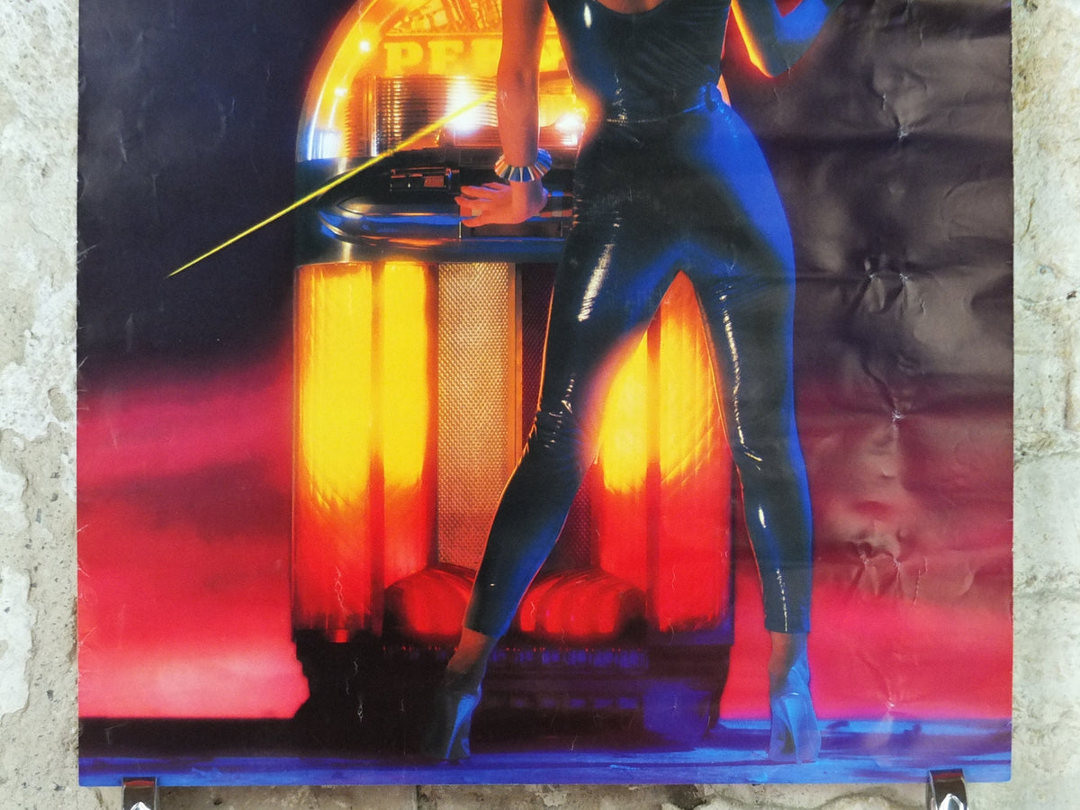 1980s Pernod Poster, Free the Spirit, Woman at Jukebox, apéritif pastis France, alcoholic drink, advertising print wall art decor