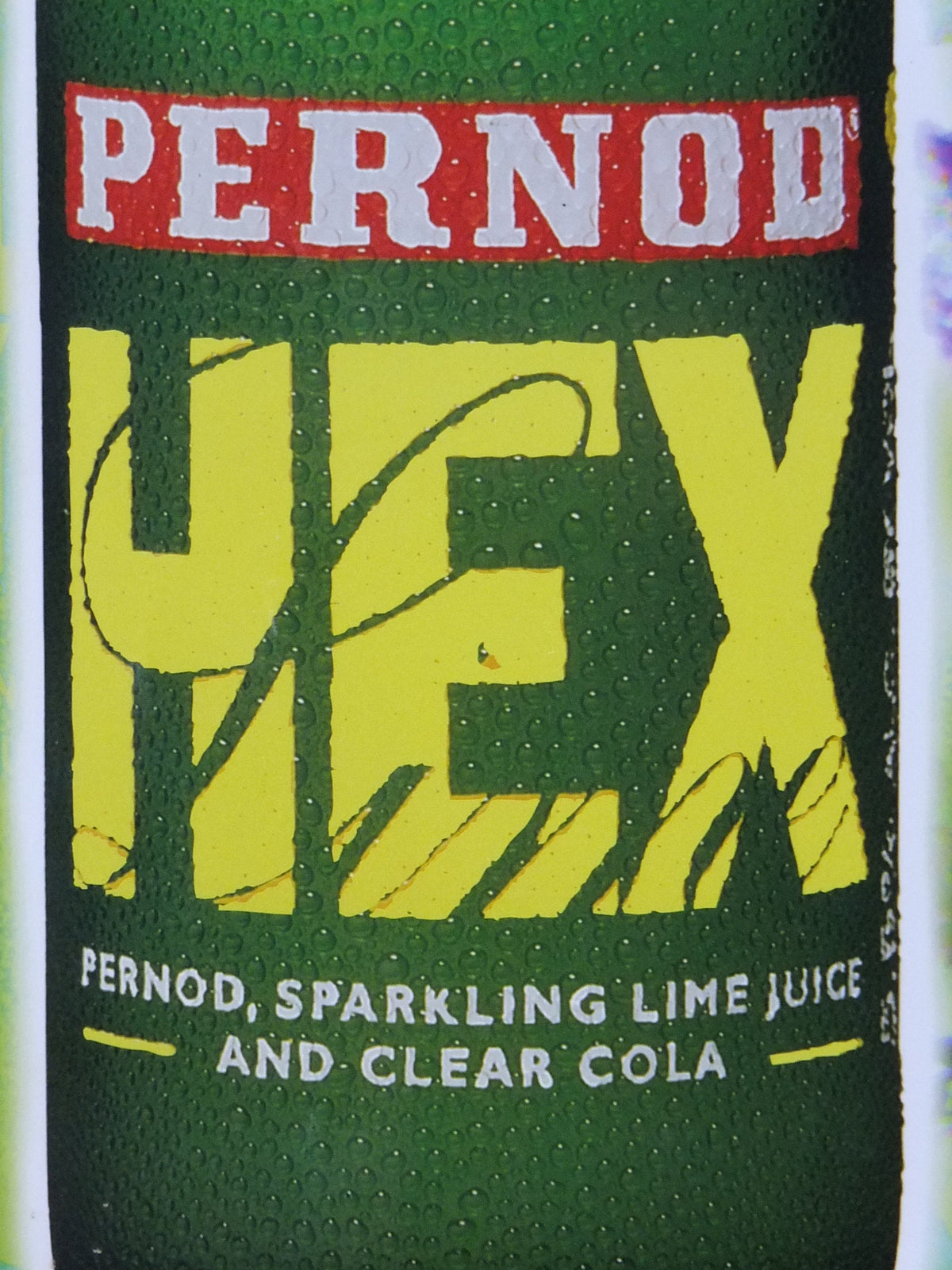 1990s Pernod Hex Poster, Alcopops, Snowboarder, Sublime refreshment, lime cola alcoholic drink, advertising print wall art decor