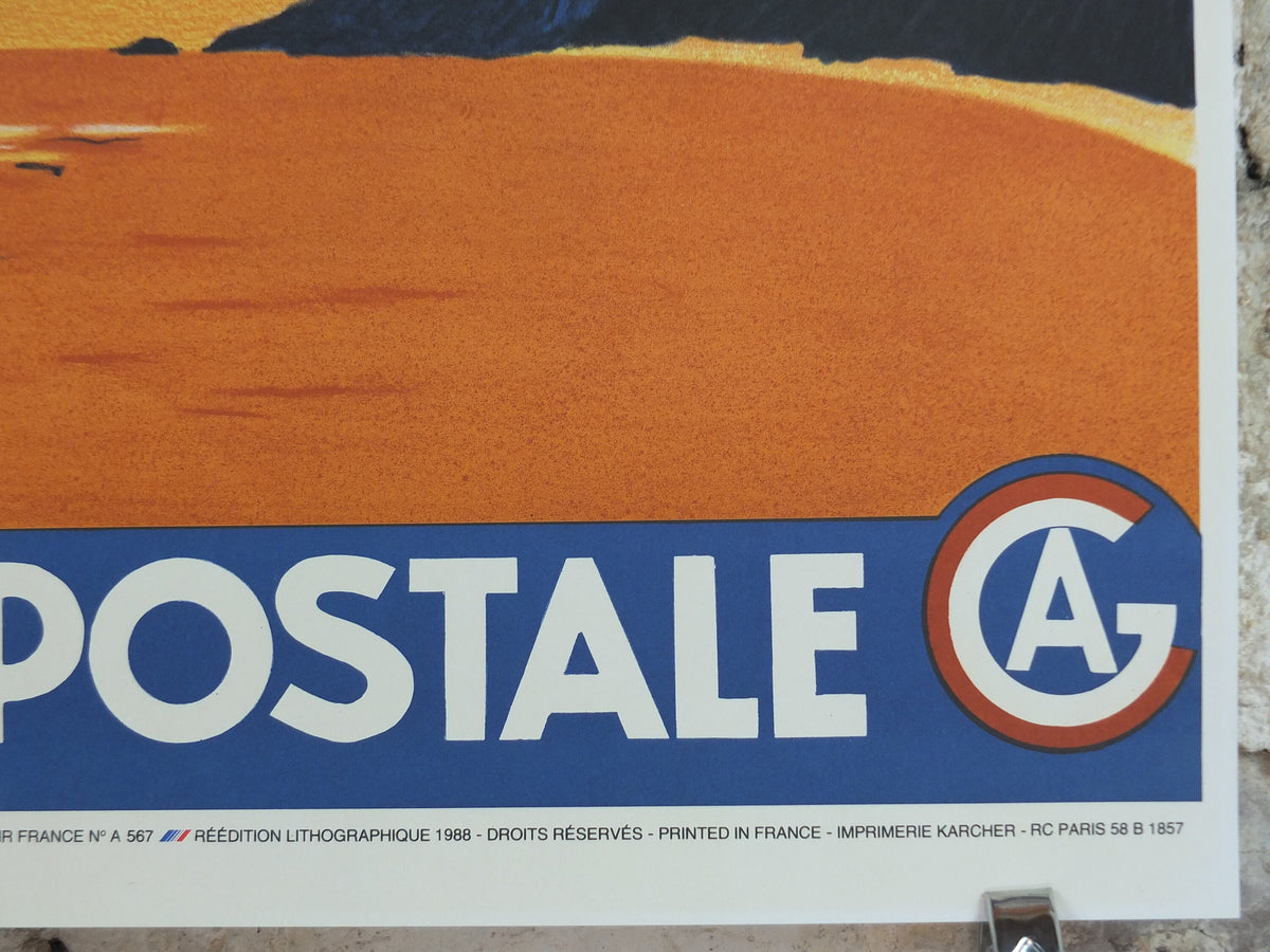 1988 Air France Aeropostale Poster, "The fastest and most economical" 1930, from the Air France Museum, Aviation, travel wall art decor