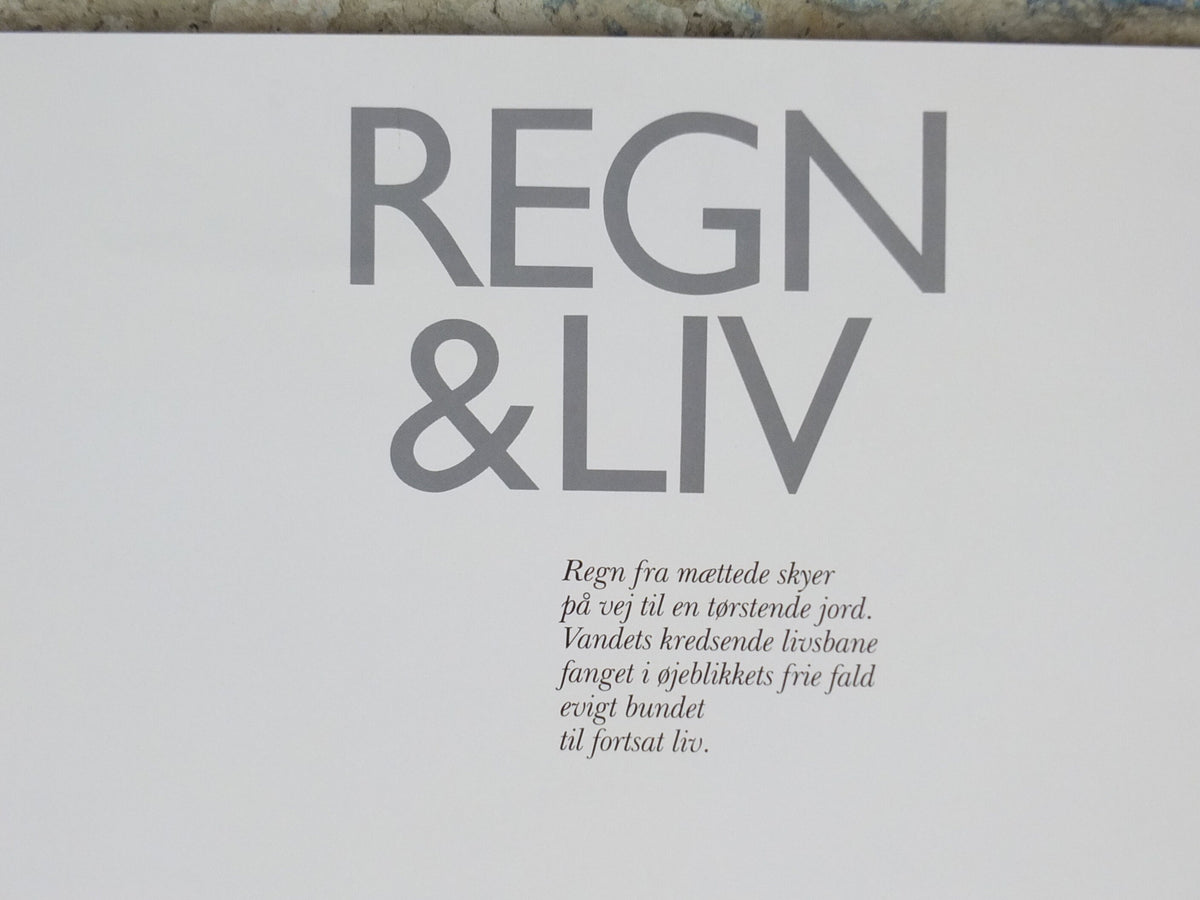 1992 Rain & Life Poster, Regn and Liv, Environmental Danish Design, by Peter Nielsen for Danfoss, Scandanavian wall art decor