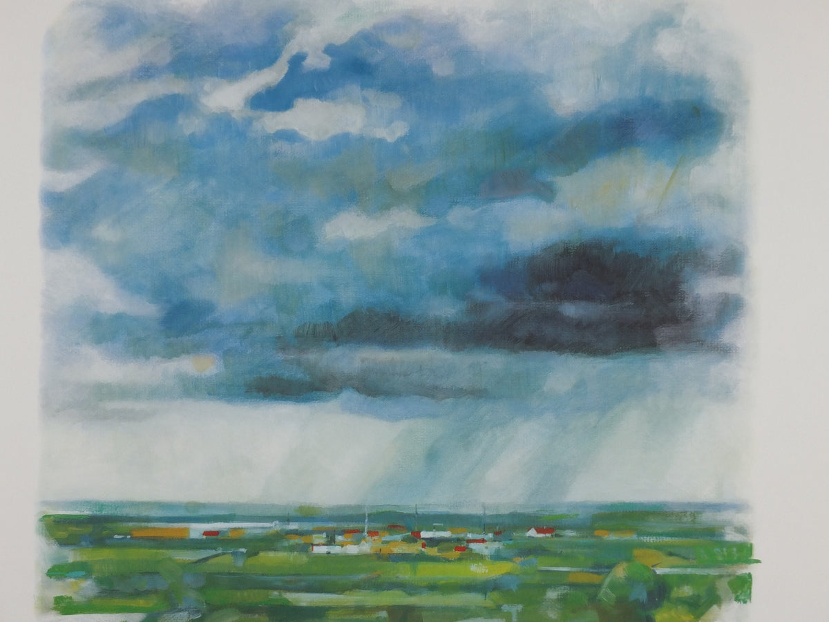 1992 Rain & Life Poster, Regn and Liv, Environmental Danish Design, by Peter Nielsen for Danfoss, Scandanavian wall art decor