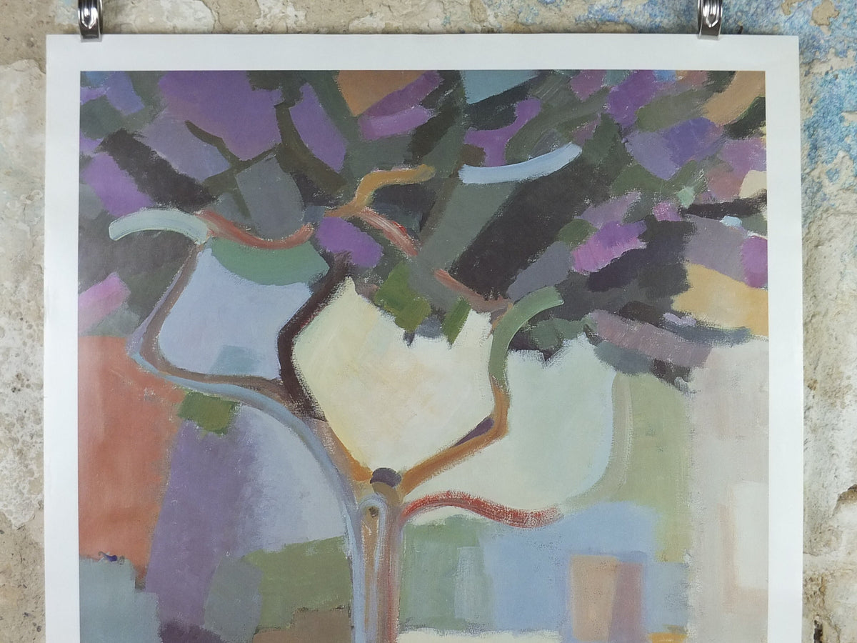 1998 Queen Margaret of Denmark Poster, Margrethe II, Crepe myrtle, lagerstroemia, Aarhus Denmark , artist gallery exhibition, wall art decor