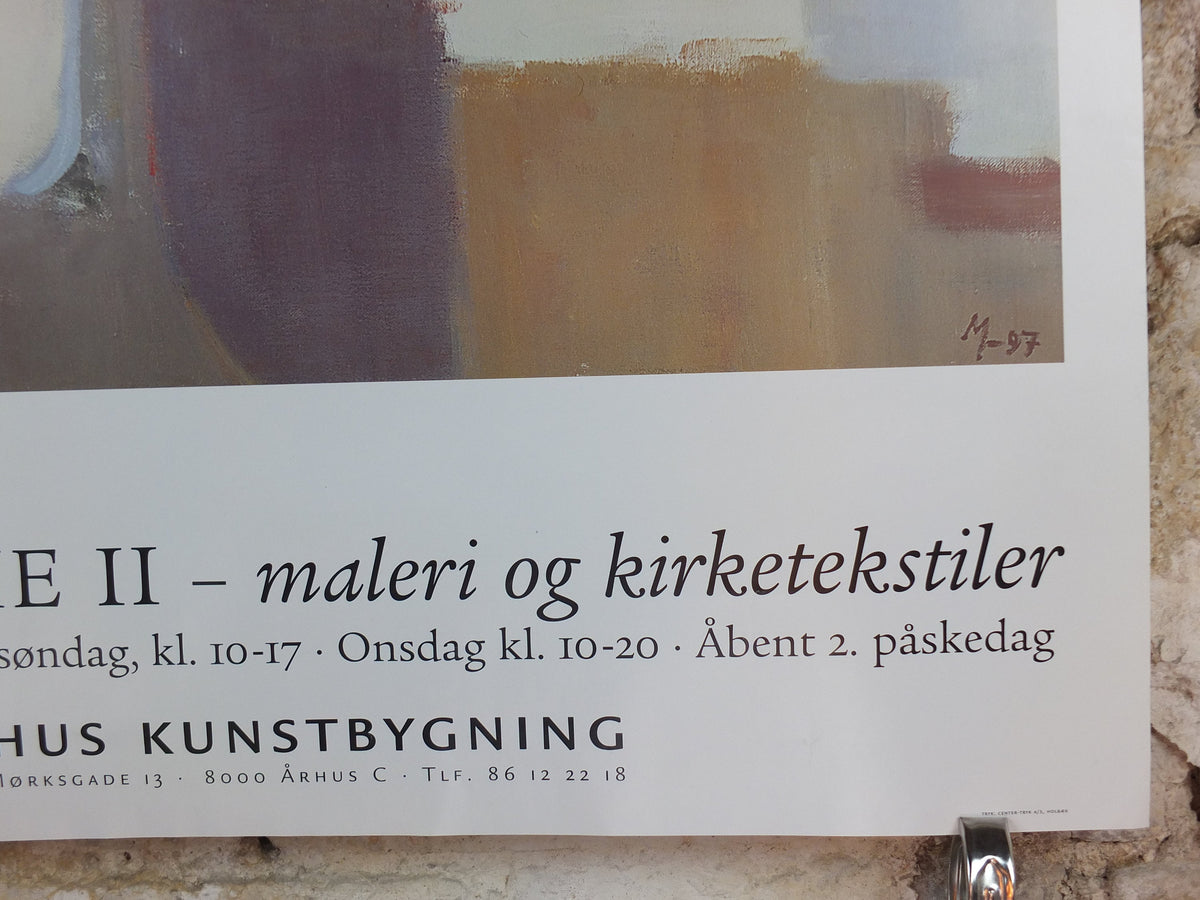 1998 Queen Margaret of Denmark Poster, Margrethe II, Crepe myrtle, lagerstroemia, Aarhus Denmark , artist gallery exhibition, wall art decor