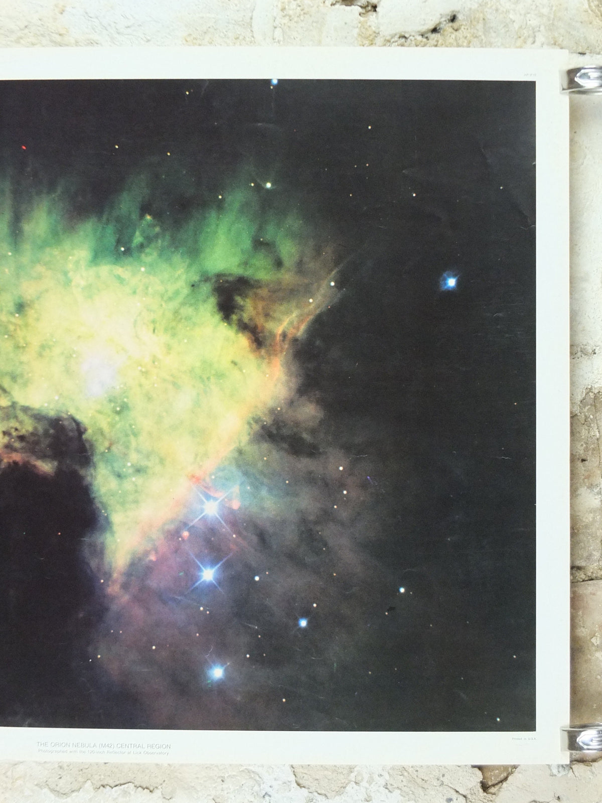 1960s The Orion Nebula Poster, M42, Regents, University of California, Lick Observatory, wall art decor