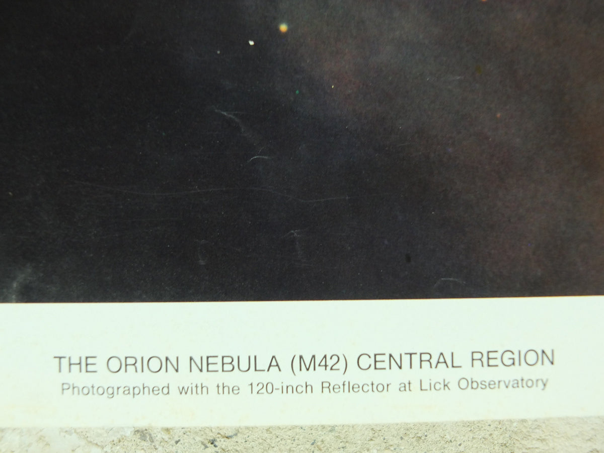 1960s The Orion Nebula Poster, M42, Regents, University of California, Lick Observatory, wall art decor