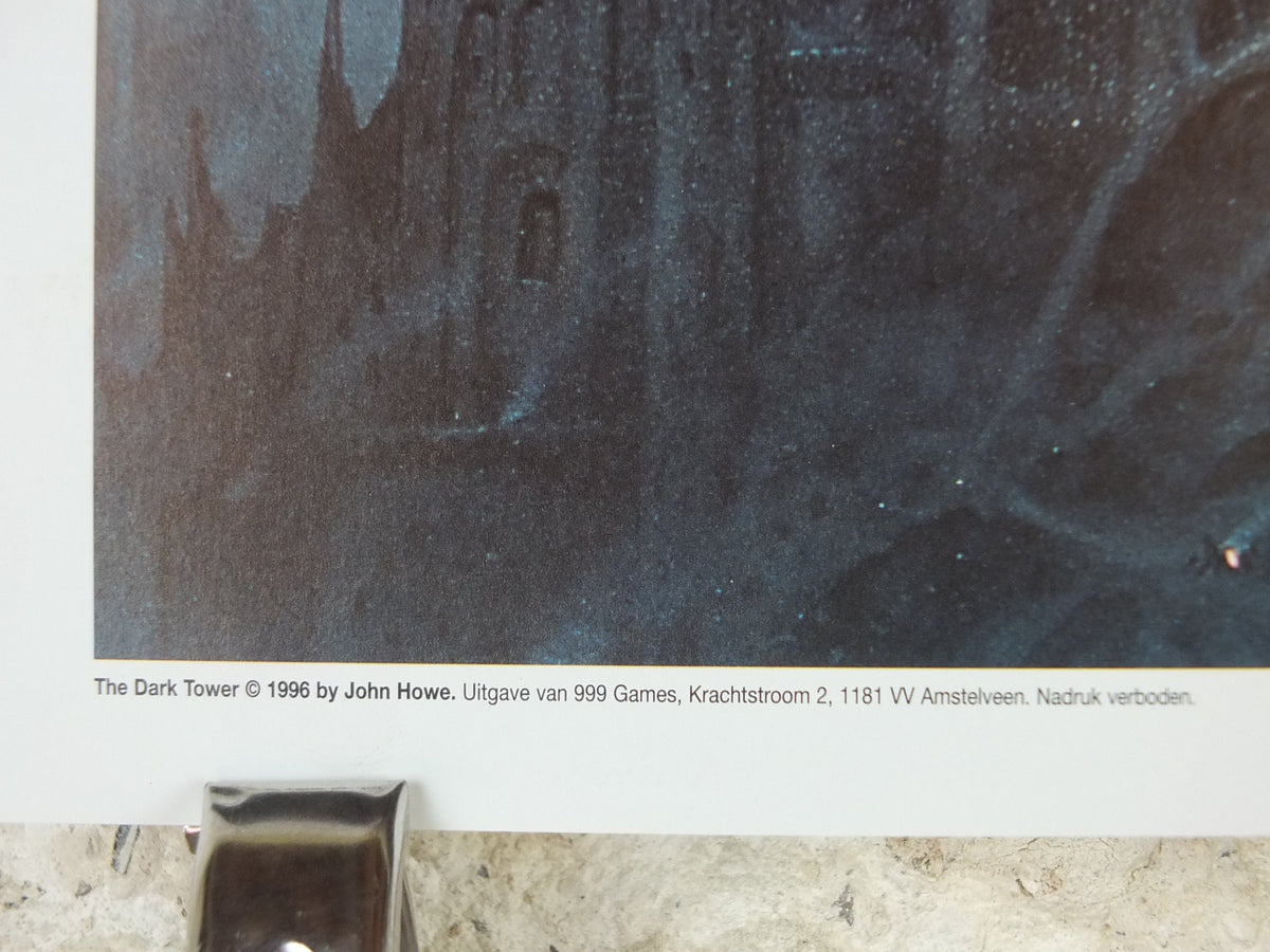 1996 The Dark Tower and Nazgul Poster, by John Howe, from 999 Games, Ringwraiths, Middle Earth, Lord of the Rings, print wall art decor