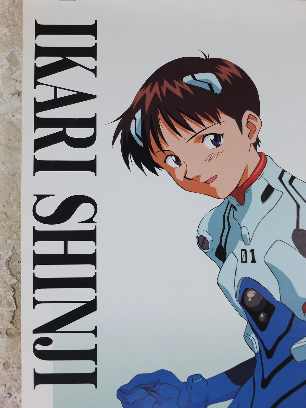 1995 Neon Genesis Evangelion Poster, Ikari Shenji, Eva from SEGA, by Katsuichi Nakayama, Japanese mecha anime TV series, wall art decor