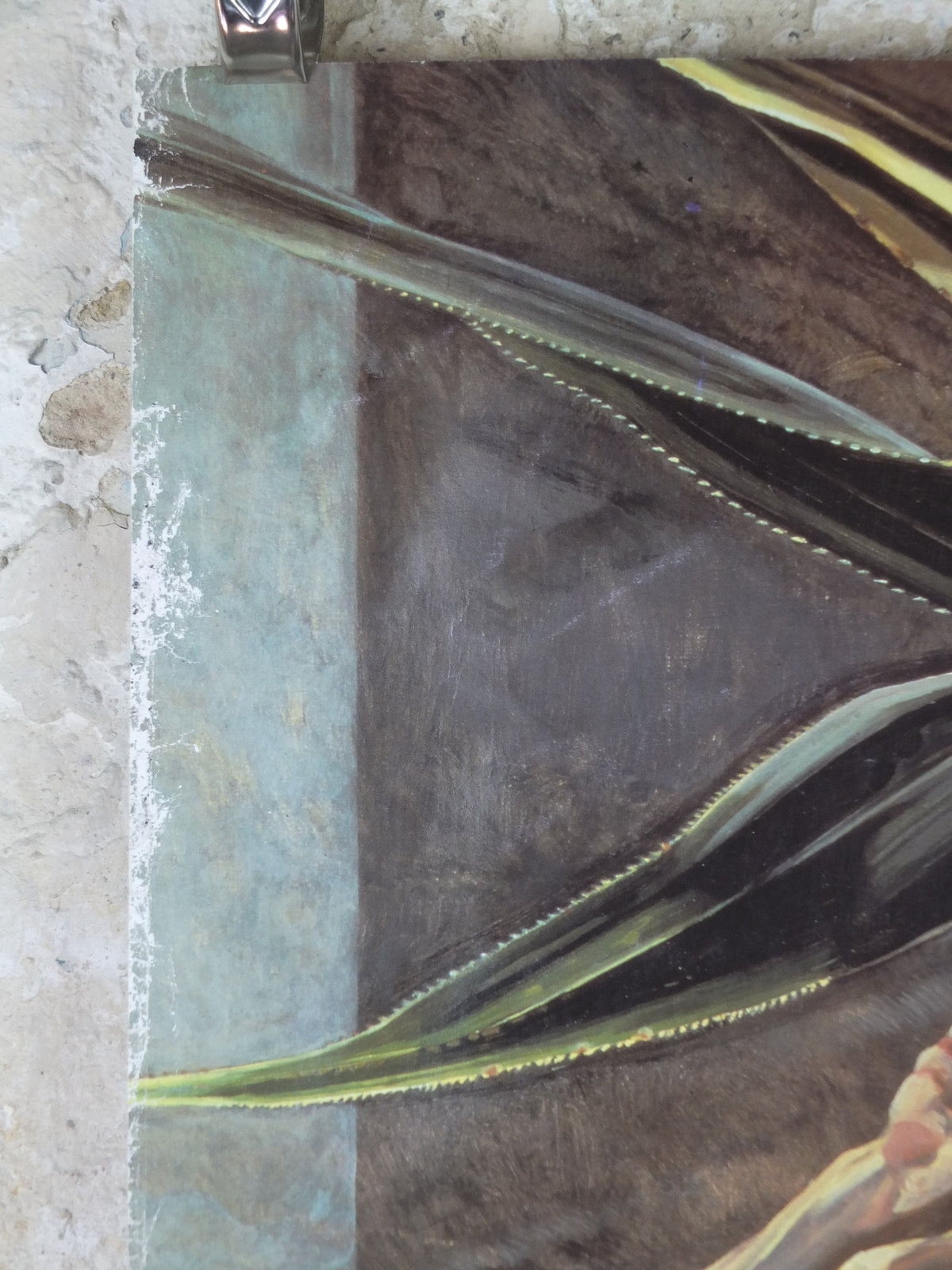 1995 Lucian Freud Poster, Interior With Plant, Reflection Listening, 1968, Maeght, Figurative Realism, gallery exhibition, wall art decor