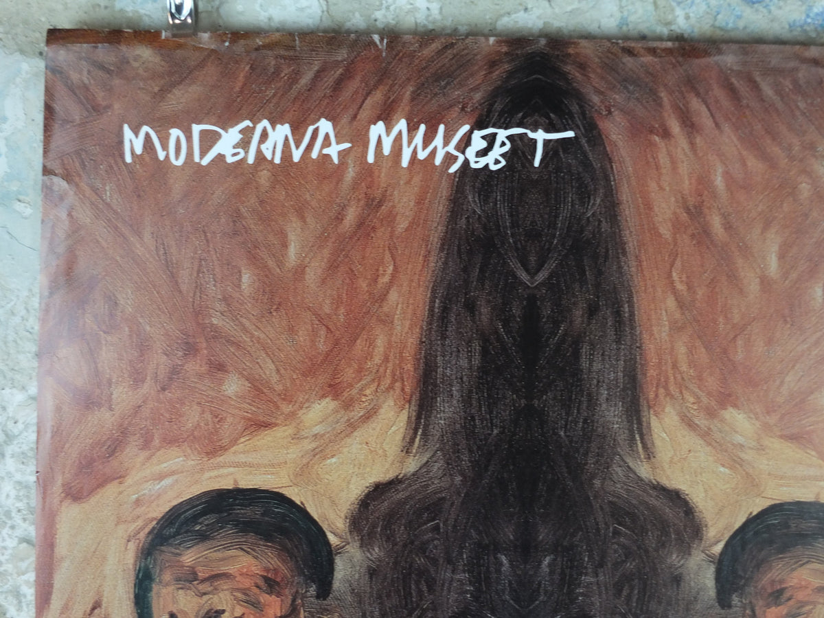 2005 Edvard Munch Poster, Self portrait in Hell, Moderna Museet Stockholm, Expressionism, Symbolism, gallery exhibition, wall art decor