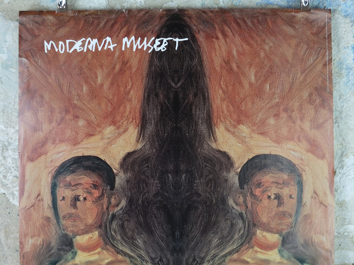 2005 Edvard Munch Poster, Self portrait in Hell, Moderna Museet Stockholm, Expressionism, Symbolism, gallery exhibition, wall art decor