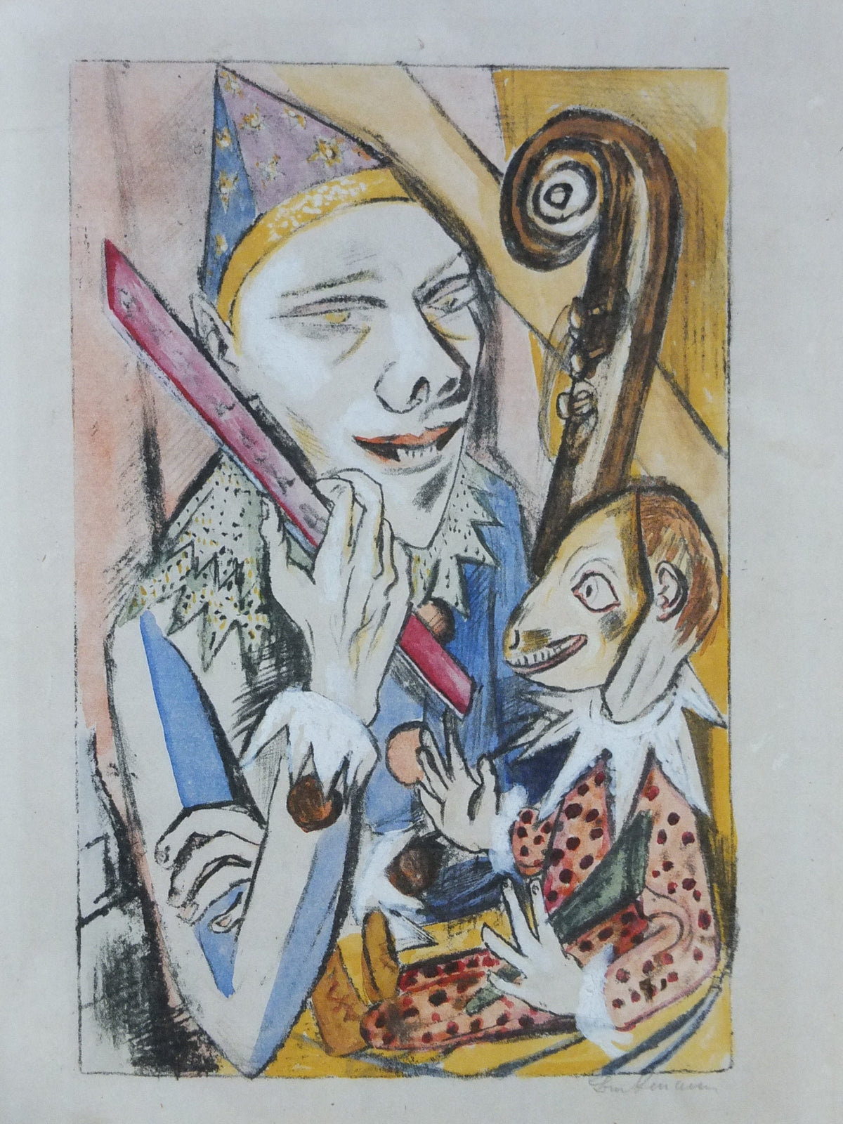 2000 Max Beckmann, Parrot and Mask 1920, Neue Pinakothek Munich, Expressionism, New Objectivity, gallery exhibition, wall art decor