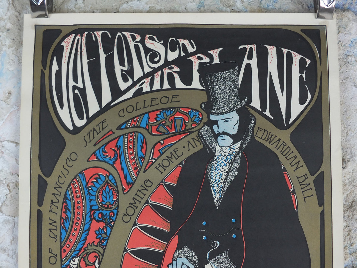 1966 Jefferson Airplane Poster, Fillmore, Home Coming Dance, Berkeley University, San Francisco, Psychedelic folk rock music, wall art decor