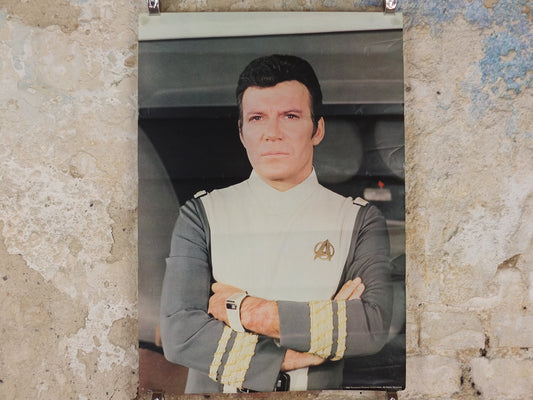 Original Vintage Star Trek the Movie Poster, Captain James Kirk, William Shatner, 1980 wall art cinema film memorabilia
