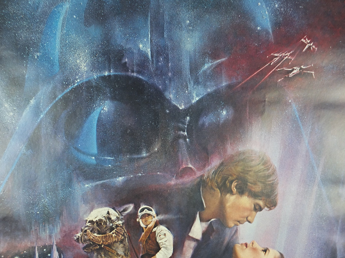 1980 The Empire Strikes Back Star Wars Poster, Lucasfilm, Mark Hamill Harrison Ford Carrie Fisher, wall art cinema film memorabilia