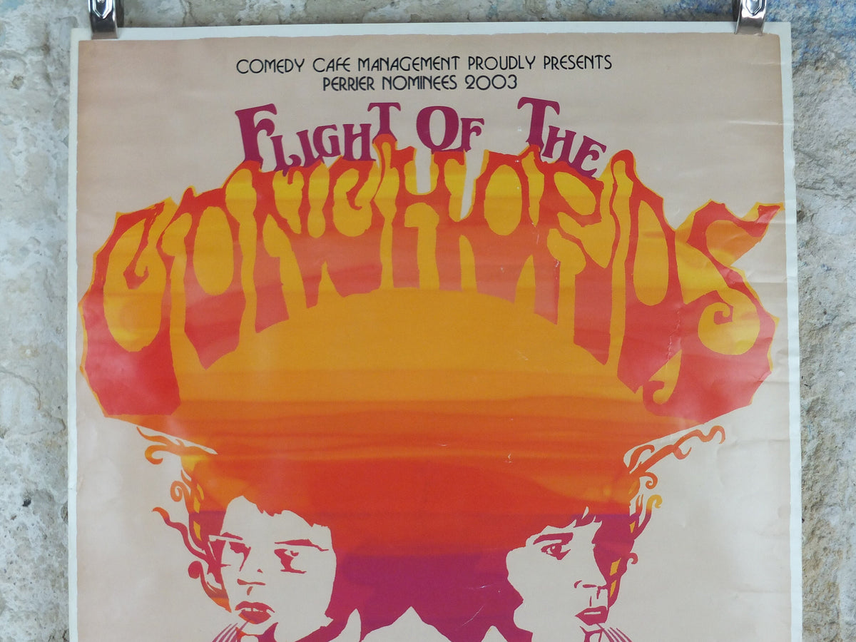 2003 Flight of the Conchords Poster, Lonely Knights, Edinburgh Fringe, Jemaine Clement, Bret McKenzie, folk rock music, wall art decor